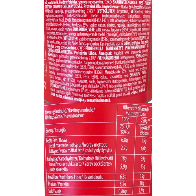 Nissin Nudlar Soba Protein Chili