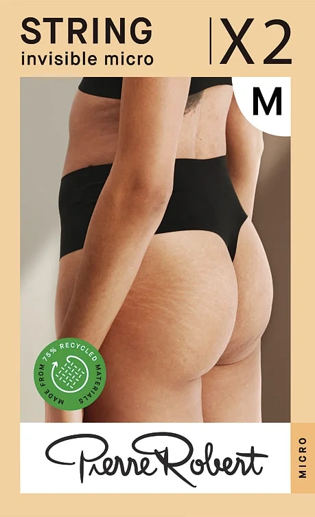 String Micro Black M 2stk Pierre Robert
