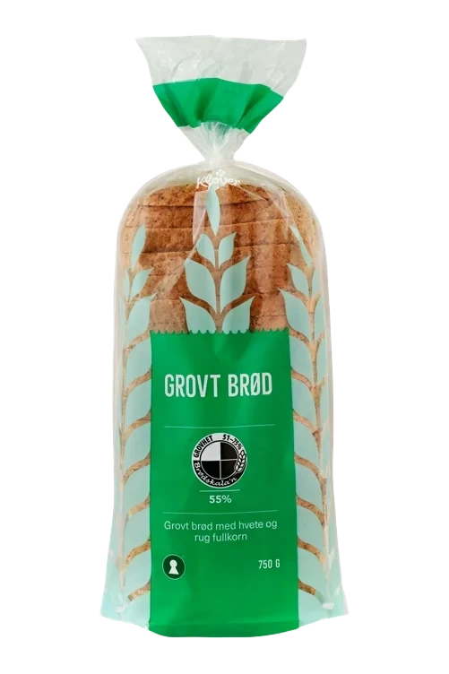 Grovt Brød Skåret 750g Kløverbakeriet