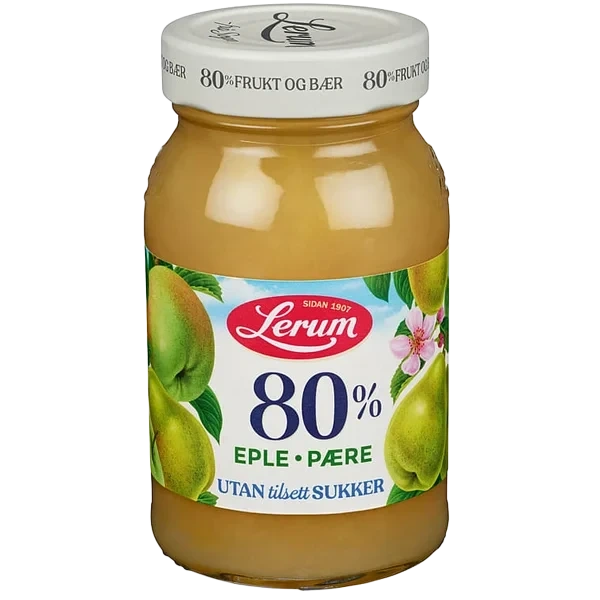 Eple-pæresyltetøy Utan Tilsett Sukker 320g Lerum
