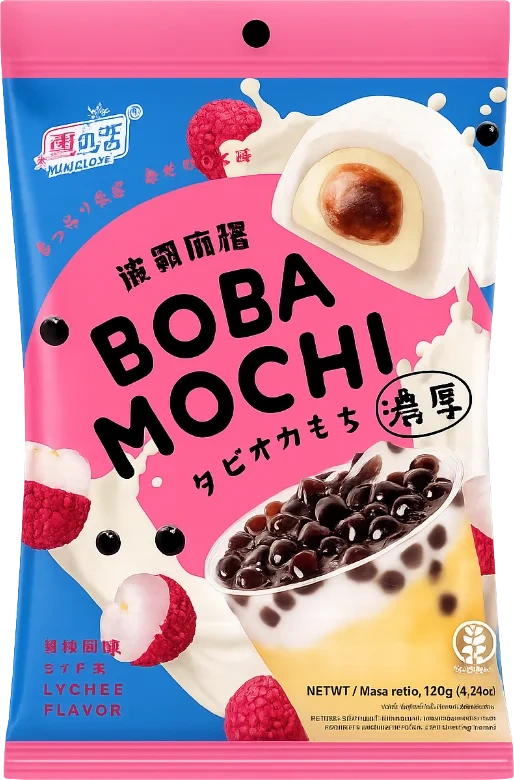 Yuki & Love Boba Mochi Lychee 120g