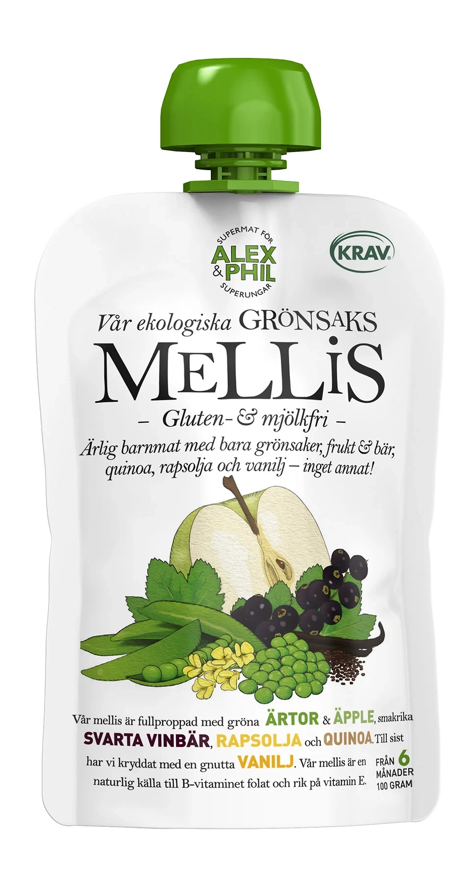Smooth gröna ärtor