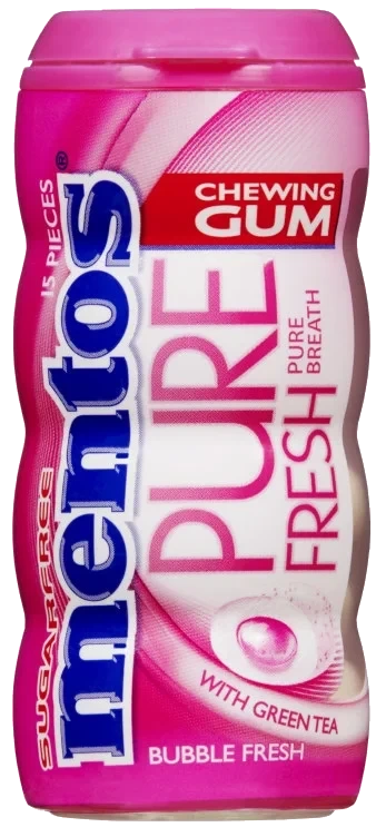 Mentos Gum Pink Bubble Fresh Bottle 30g