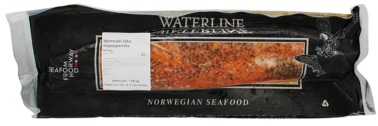 Varmøkt Laks Pepper, 1-1,4kg, Frys