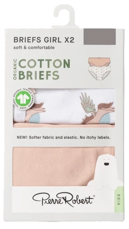 Brief Cotton X2 Pinkcloud-White 98-104