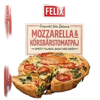 Mozzarella/körsbärstomatpaj
