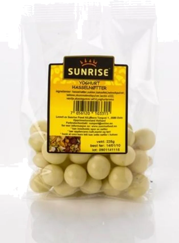Sunrise Hasselnøtter m/Yoghurt 195g