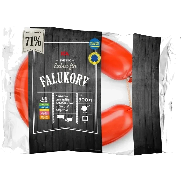 Falukorv Extra fin 71% kötthalt 800g ICA