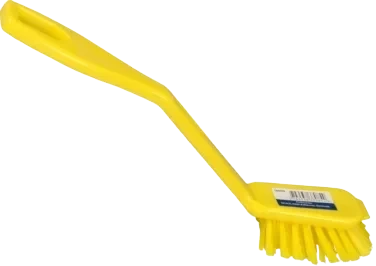 Oppvaskbørste 27cm Gul, Nylon/pp Stive Børstehår Skrapekant