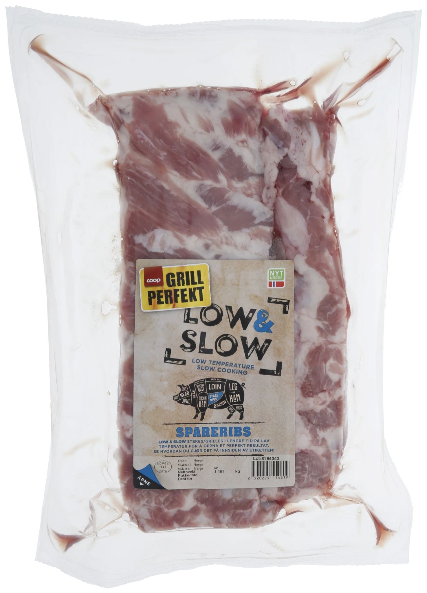 Coop Rå Spareribs av Svin ca 1kg