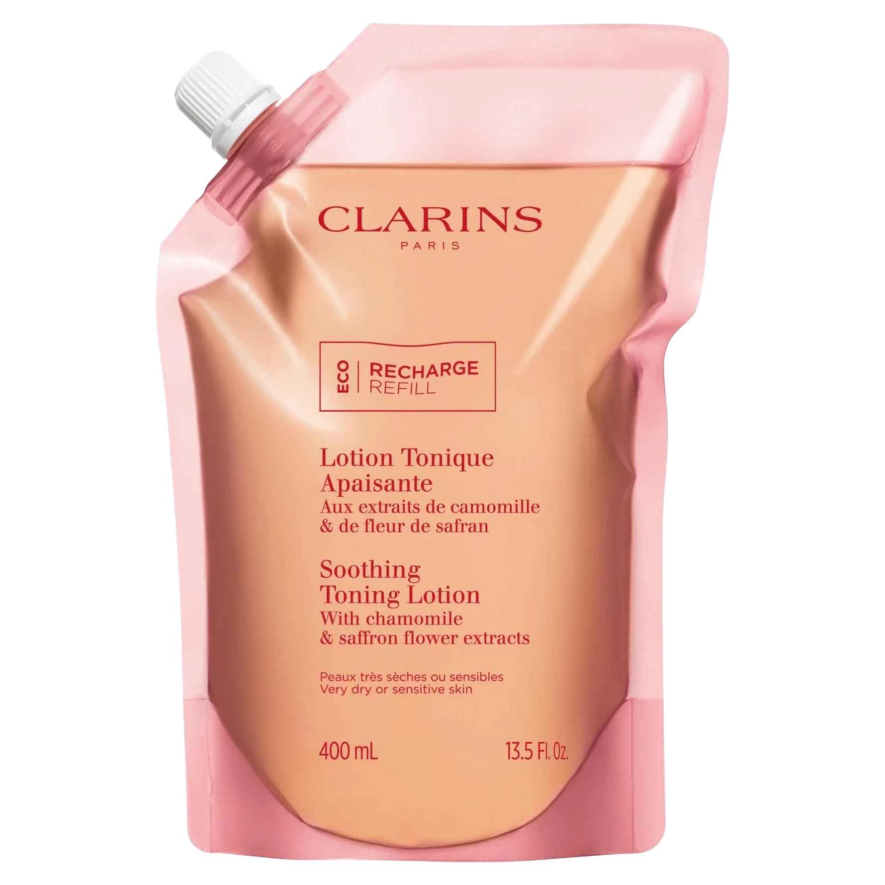 Clarins Soothing Toning Lotion Very Dry Or Sensitive Skin 400 ml, Refill