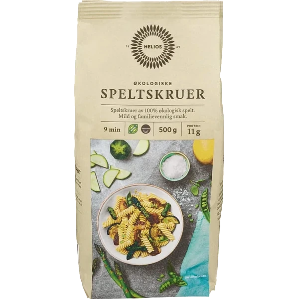 Fusilli Spelt 500g Økologisk Helios