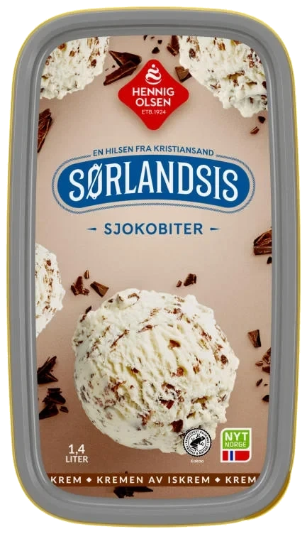Sørlandsis Sjokobiter 1,4l Hennig-Olsen