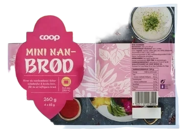 Coop Mini Nanbrød 4 X 65 g