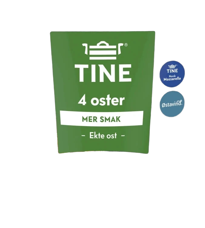 Ekte Revet Ost 4 Oster 250g Tine