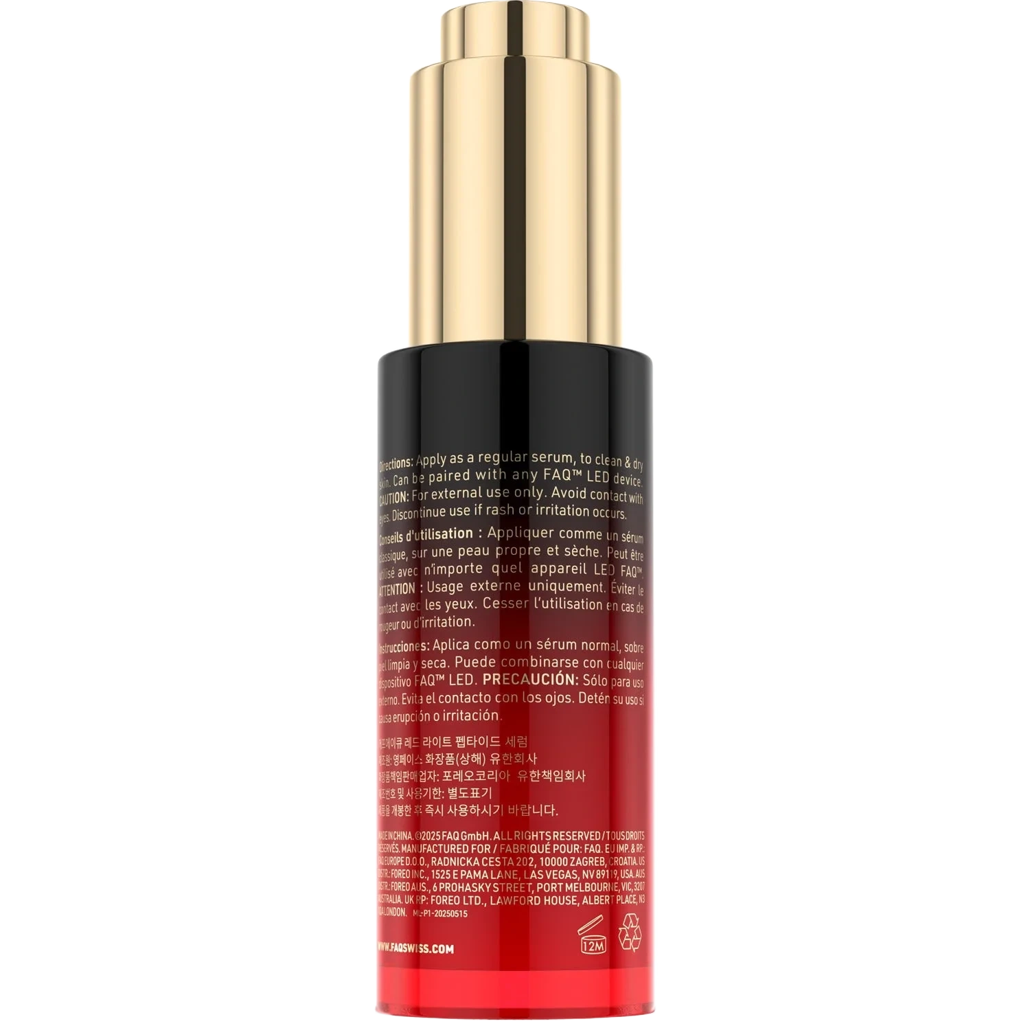 FAQ Swiss FAQ™ Red Light Peptide Serum
