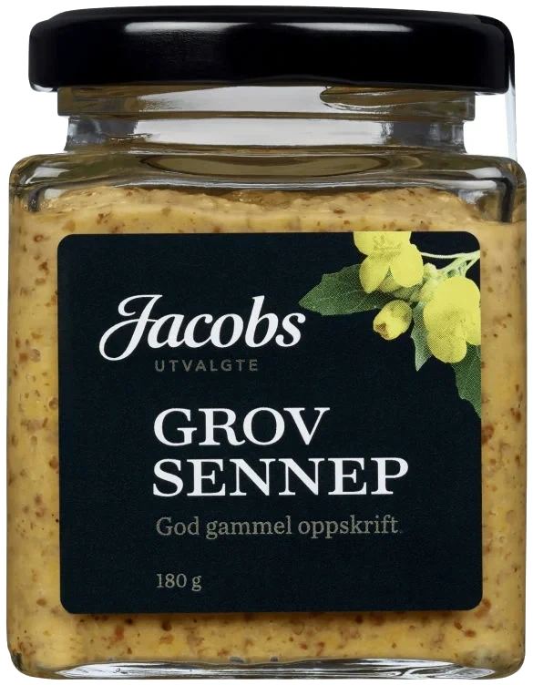 Sennep Grov 180g Jacobs Utvalgte