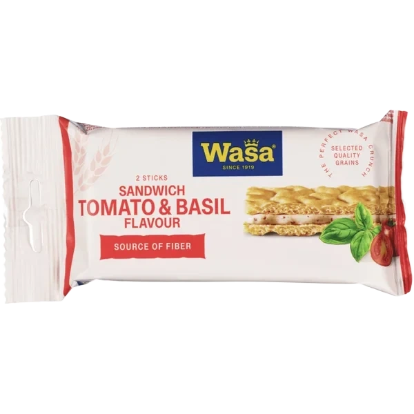 Wasa Sandwich Cheese Tomat Basilikum 40g Eske 24stk
