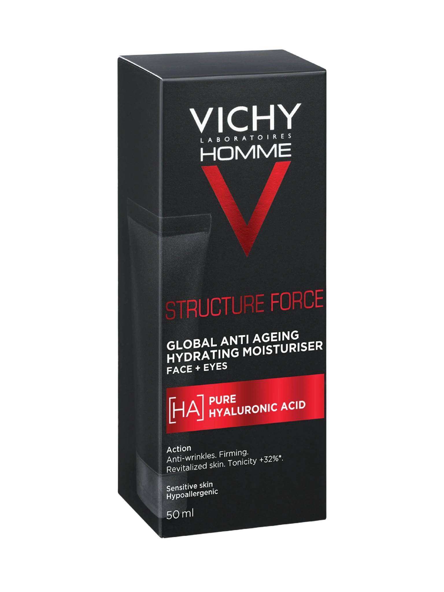 Vichy Homme Structure Force Moisturiser Face & Eyes, 50 ml