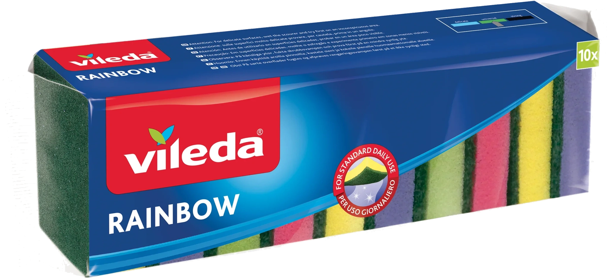 Rainbow skrubbsvamp 10 st