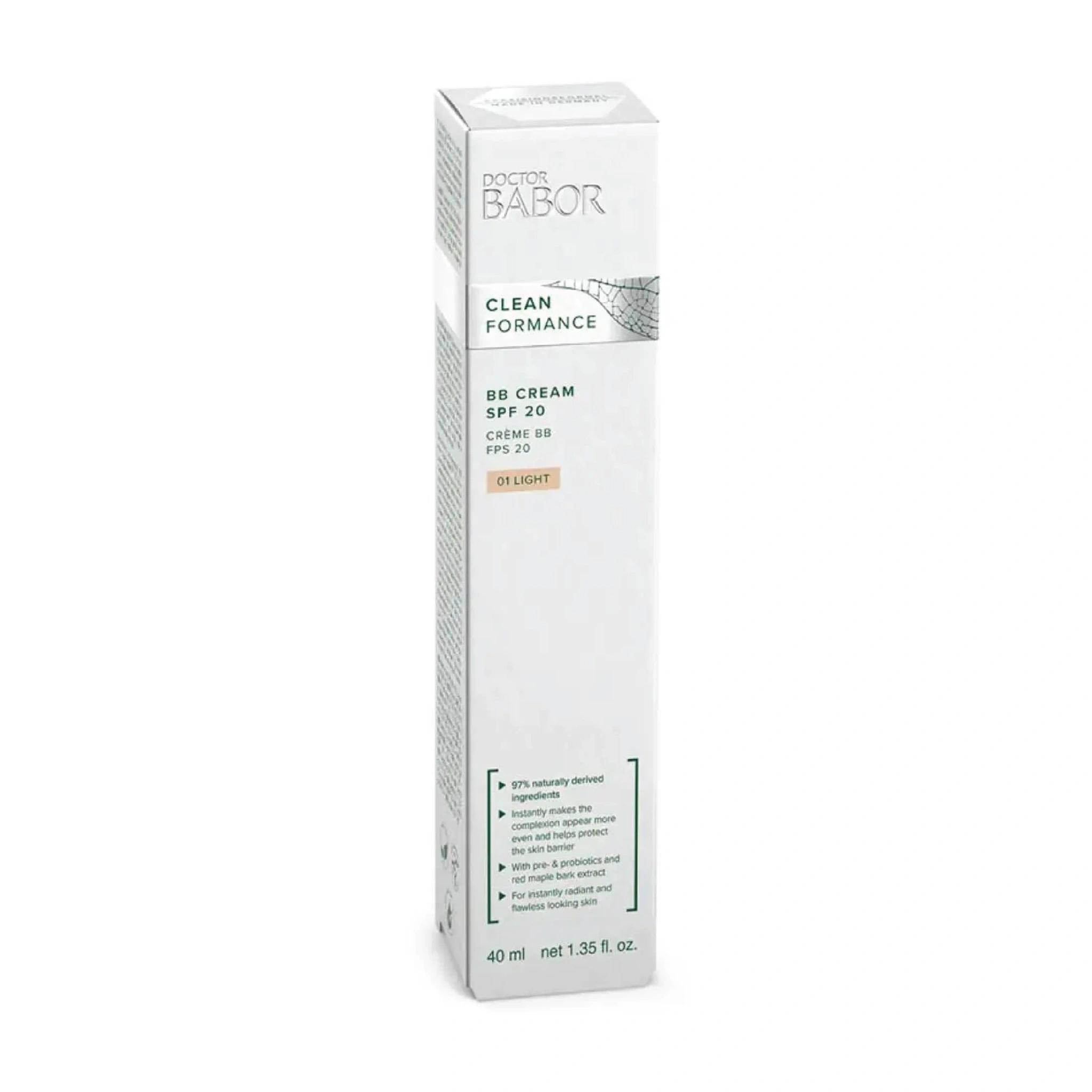 BABOR Microbiomic BB Cream 01 SPF 20, Light, 40 ml