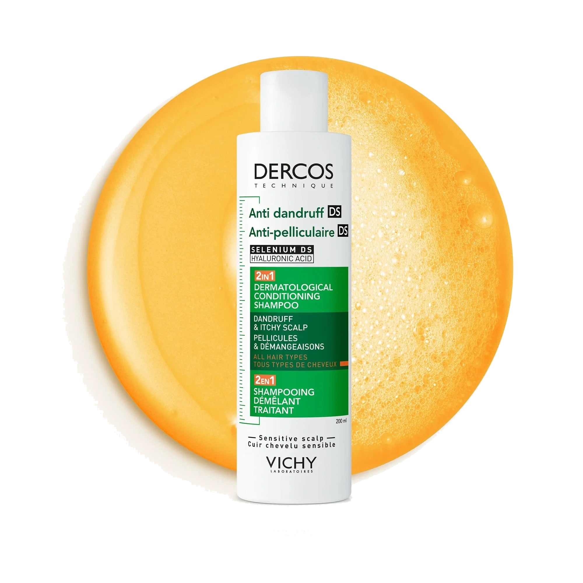 Vichy Dercos Technique Anti-Dandruff 2–1 Shampoo + Conditioner, 200 ml