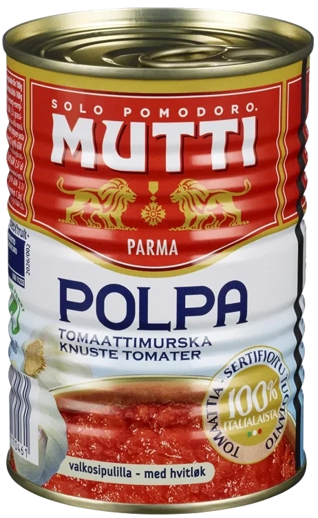 Tomater knuste m/hvitløk   400g