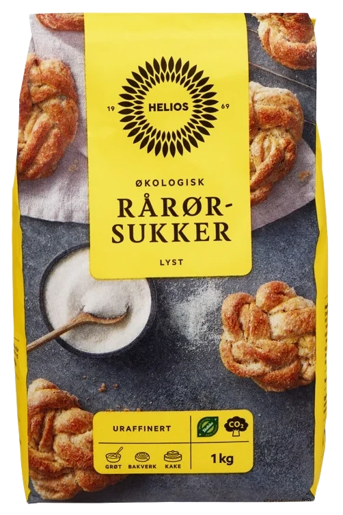 Helios Rårørsukker Lys 1 kg