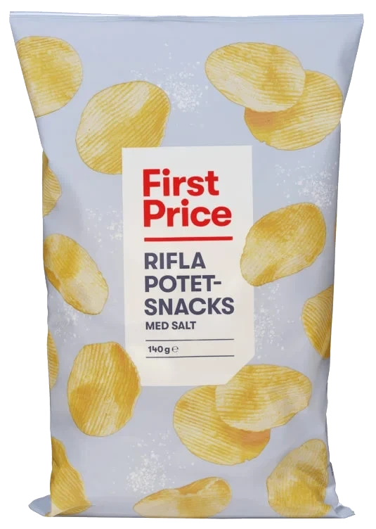 Potetsnacks Salt 140g First Price