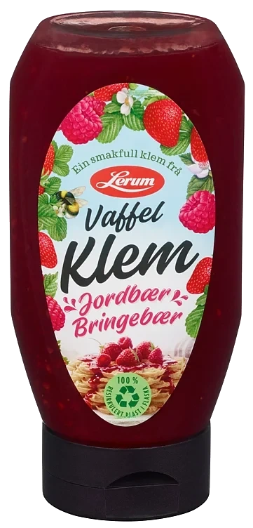 Jordbær/Bringebær Klem 400g Lerum