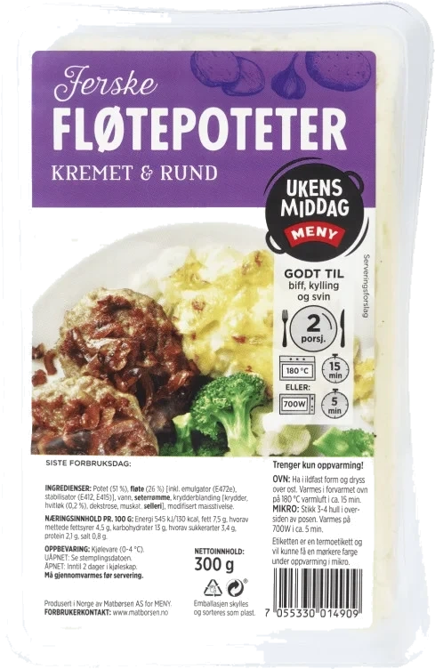 Fløtepoteter 300g Meny