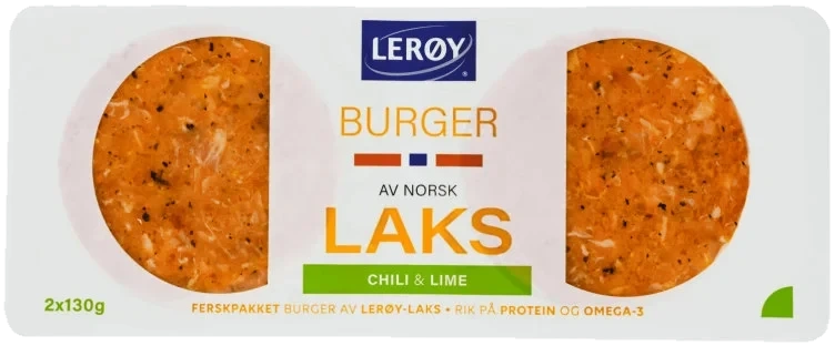 Lakseburger m/Chili&Lime 260g Lerøy