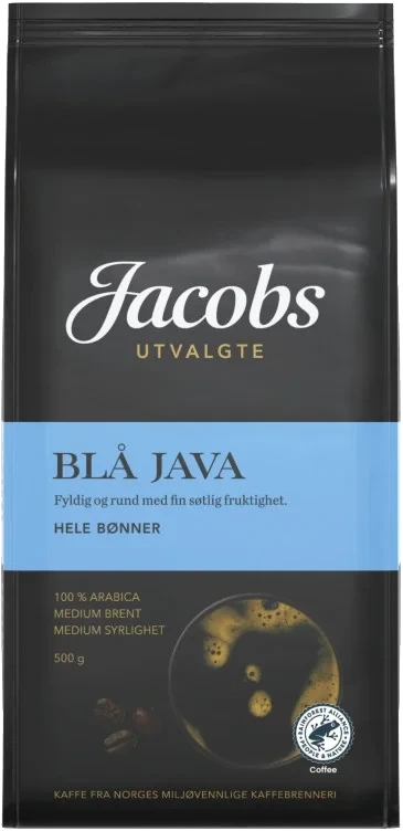 Blå Java Hele Bønner 500g Jacobs Utvalgte