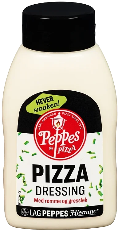 Peppes pizzadressing m/rømme  210g