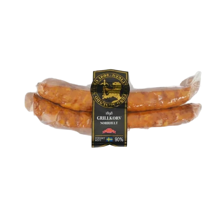 Grillkorv Norrhultsgrill 1898 90% Kötthalt 230g Hirschmans Charkuteri