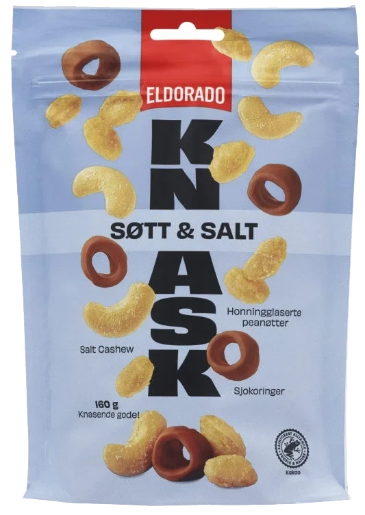 Nøtter Søt&salt 160g Eldorado