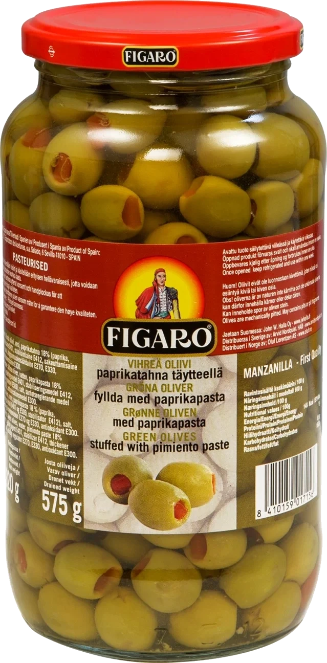 Gröna oliver med pimientos