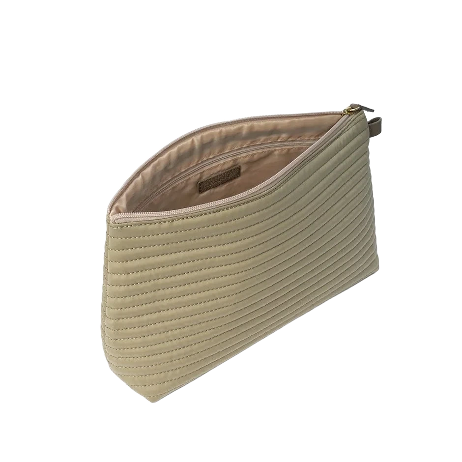 Ceannis Cosmetic L Taupe Soft Quilted Stripes