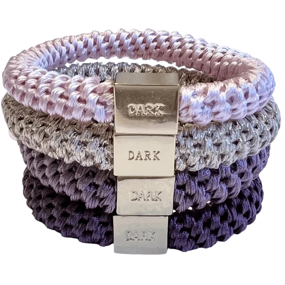 Dark Fat Hair Ties 4 Pk Combo