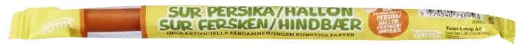 Sur Fersken Stang Bringebær 27g Pingvin