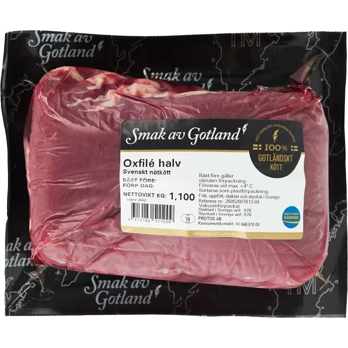 Oxfilé Färsk halv ca 1,1kg Smak av Gotland