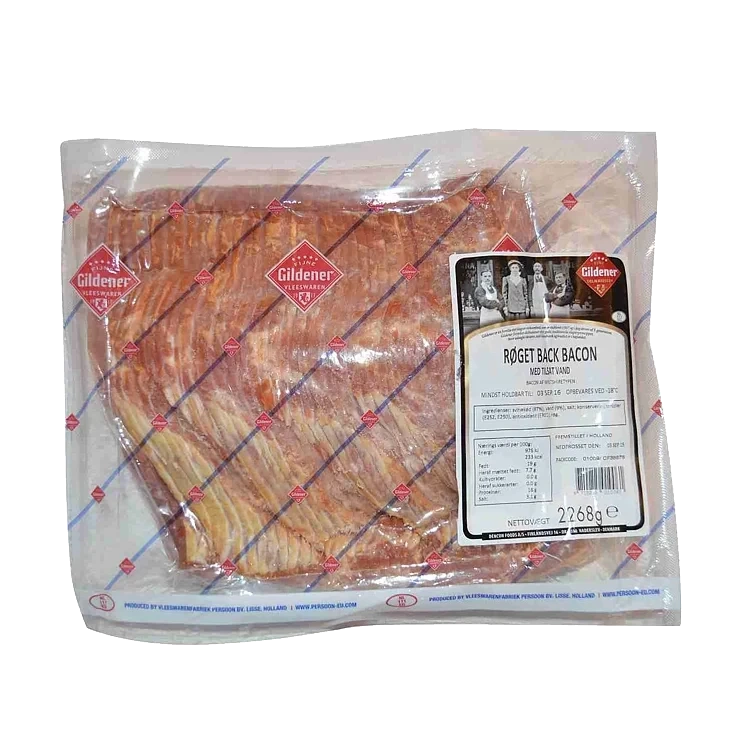 Bacon back sliced, røkt  t   kg månedspris
