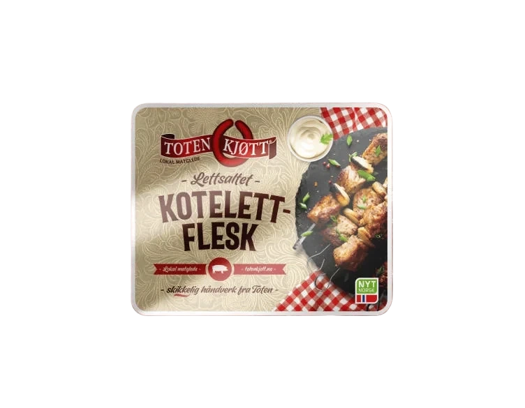 Kotelettflesk Lettsaltet Ca500g Toten Kjøtt