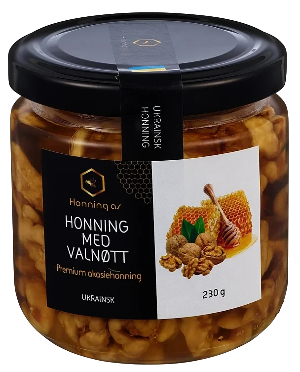Akasiehonning m/valnøtter økol.  230g