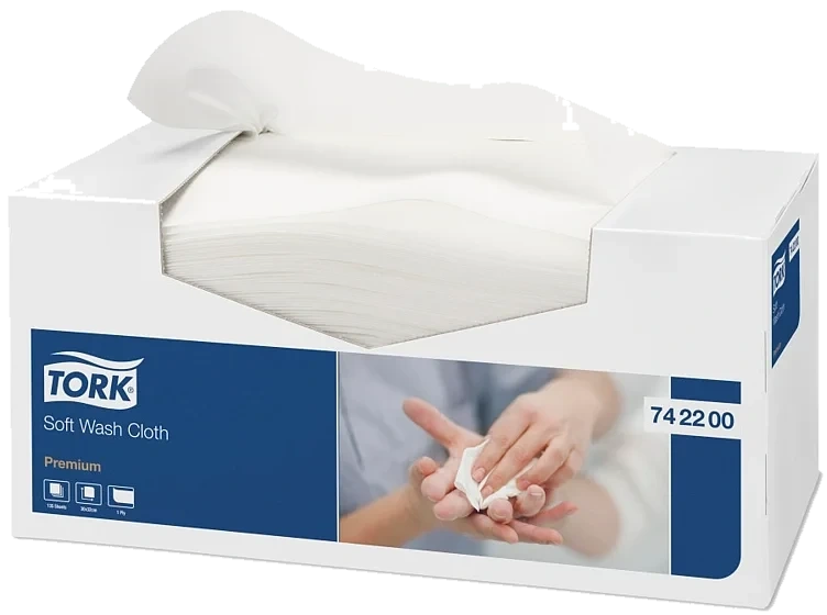 Vaskeklut myk hvit   30x32   135stk