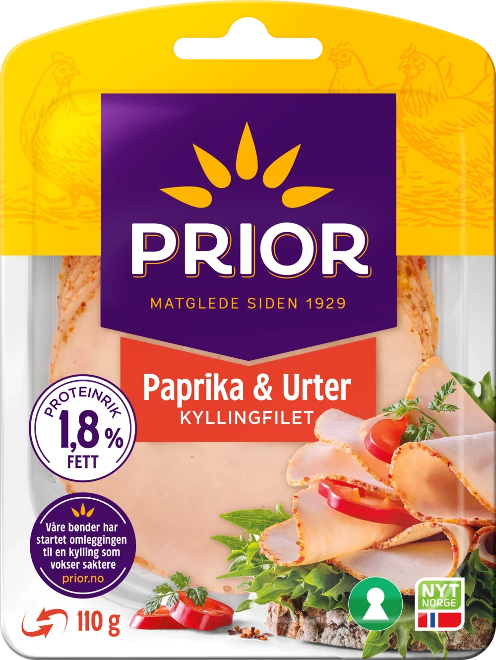 Kyllingfilet Paprika/Urter 110g