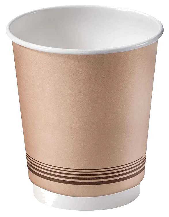 Kaffekopp 8oz dobbel vegg, ubehandlet, brun  28stk