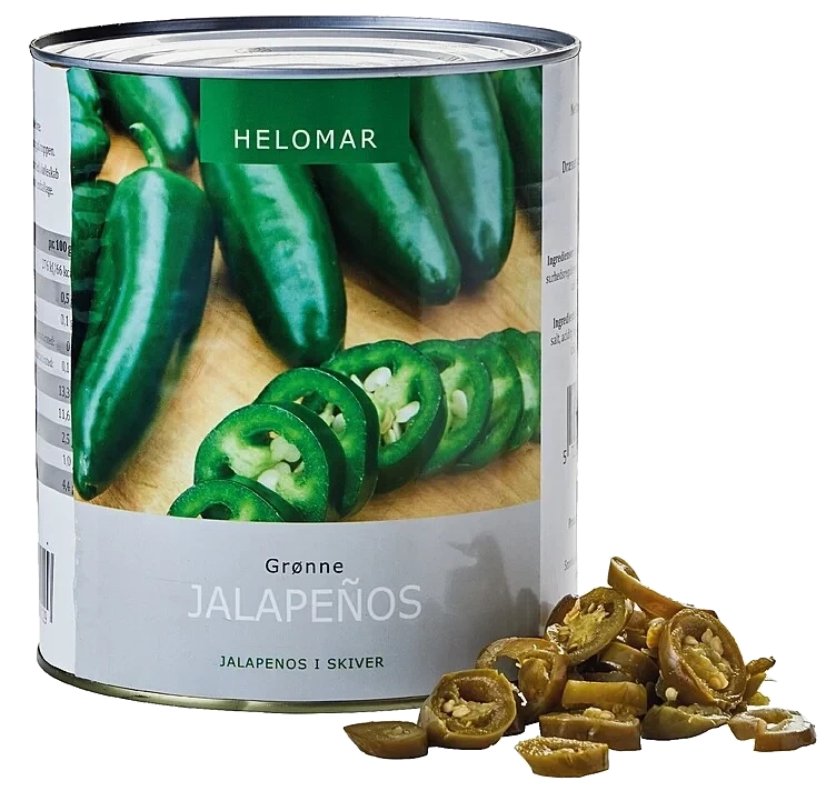 Jalapenos grønne, i skiver   3kg
