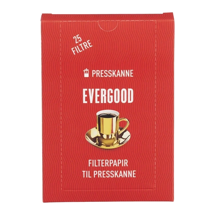 Kaffefilter Presskanne 25stk Evergood