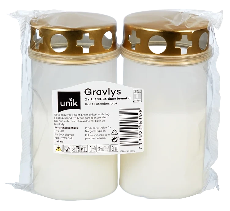 Gravlykt m/Lokk 2pk Unik